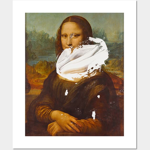 Mona Lisa with custard pie Wall Art by Lukasking Tees